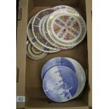 A mixed collection of items to include: wall plates with religious theme etc
