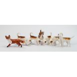 Beswick foxhounds to include: 994 x 4, 941 ( all 1st version), beagle 1939 and a small standing