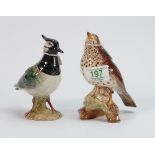 Beswick Songthrush 2308: together with Lapwing 2416A ( 1st version) (2)