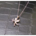 Silver Cupid Necklace: