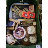 A mixed collection of items to include: Commemorative books, brasses, tin boxes, money boxes etc