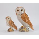 Large Beswick barn owl 1046B: together with a smaller barn owl 2026 (2)