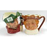 Royal Doulton Large Character Jugs: Old King Cole & Smuggler D6616(2)