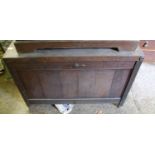 Large Oak Panel Blanket Box: