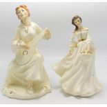 Royal Doulton Lady Figures: Serenade HN2753 & Spring Morning HN3725(2)