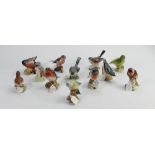 Beswick birds to include: Blue Tit 992B, Kingfisher 3275, Goldfinch 2273, Stonechat 2274, Wren 993B,