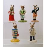 Royal Doulton Bunnykins figures to include: DB 178 Irishman, DB180 Scotsman, DB181 Doctor, DB188