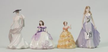 Four Miniature Coalport Lady Figures(4):