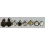 Group of 6 pocket watches inc WWII military pocket watch: Base metal watches 3 x Ingersol, escort,