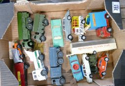 A collection of Dinky Car Trucks & Trailers to include: Crash 434, Pressure Refueler 642,Austin A60,