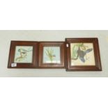 3 Framed Watercolours of British Birds including: Cuckoo, Great Tit & Beaded Tit(3)