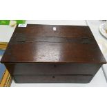 Early 20th century Mahogany Top opening box: with draw, length 35cm