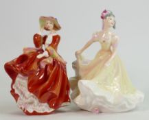 Royal Doulton Pretty Ladies Figures: Ninette HN4717 & Top O the Hill(2)