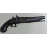 18th century Percussion pistol: Possible conversion from flint.
