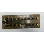 Post Office Brass & Mahogany Plug Key Type Resistance Box: by Philip Harris Limited