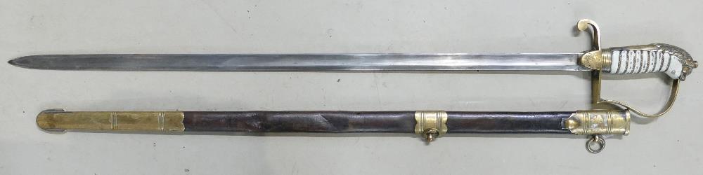 Early 20th century George V British Naval Officers Fighting sword: