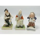 Group of 3 Staffordshire Caricature Figures: height of tallest 17cm(3)