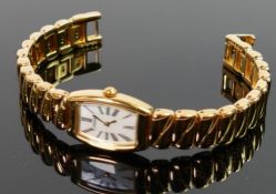 Pulsar ladies wristwatch: gold plated watch and bracelet, boxed.
