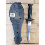 Divers Knife in Rubber Scabbard: