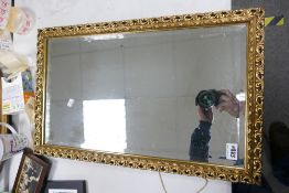 Gilt Framed Heavy Wall Mirror: height 68cm