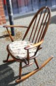 Dark Wood Ercol Rocking Chair: