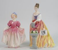 Royal Doulton Seconds Lady Figures: Sweeting Hn1928 & Alexandra HN3286(2)