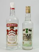 Smirnoff 1L Bottle of Vodka: together with 70cl bottle of Tsar of Russia Vodka(2)
