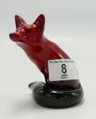 Royal Doulton flambe model of a seated fox: