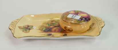 Aynsley Orchard Gold Dressing Table Tray & Lidded Box(2)