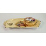 Aynsley Orchard Gold Dressing Table Tray & Lidded Box(2)