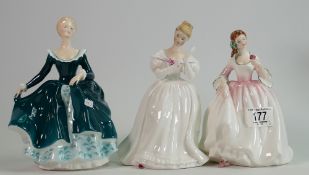 Royal Doulton Seconds Lady Figures: Janine HN2461, Denise HN2477 & Tender Moments HN3303(3)