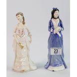 Royal Doulton Lady Figures: Countess of Chell HN3867 & Clara Hamps HN4162(2)