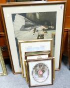 A collection of seven framed prints(7)