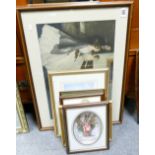 A collection of seven framed prints(7)