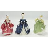 Royal Doulton small seconds Lady Figures: Goody Two Shoes, Debbie & Fair Maiden(3)