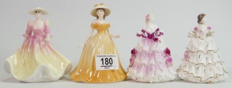 Four Coalport Small Lady Figures: Abbie, May Ball, Lady Elenor etc (4)