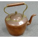 Large Copper Kettle: height 31cm