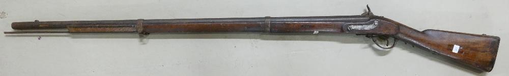 Military Musket: Converted to percussion from flint. 18th/19th Century. - Image 3 of 5