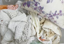 A collection of Lace, Linen & Embroidered Items: