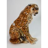 Very Large ceramic leopard figure: Standing an impressive 43cm high. Both front paws re glued.