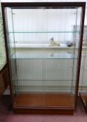 Mid Century Glazed Adjustable Display Cabinet: height 154cm, width 93cm and depth 41cm