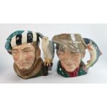 Royal Doulton Large Character Jugs: The Poacher D6429 & The Falconer D6533(2)