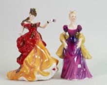 Royal Doulton Lady Figures: Loretta HN2337 & Belle HN3703(2)