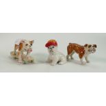 Three Miniature Advertising Pottery bulldog Figures(3):