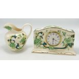 Masons Chartreuse Decorated Mantle Clock & Jug: height 11cm(2)