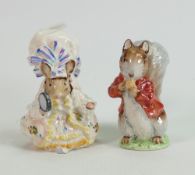 Beswick Beatrix Potter figures: Lady Mouse & Timmy Tiptoes, both BP2(2)