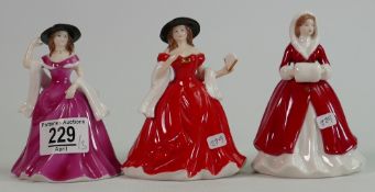 Three Small Leonardo Collection Lady Figures(3):