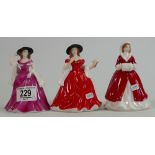 Three Small Leonardo Collection Lady Figures(3):