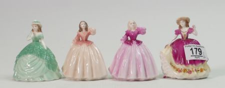 Four Coalport Miniature Lady Figures(4):