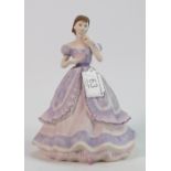 Coalport for Danbury Mint Matt Lady Figure Mary: